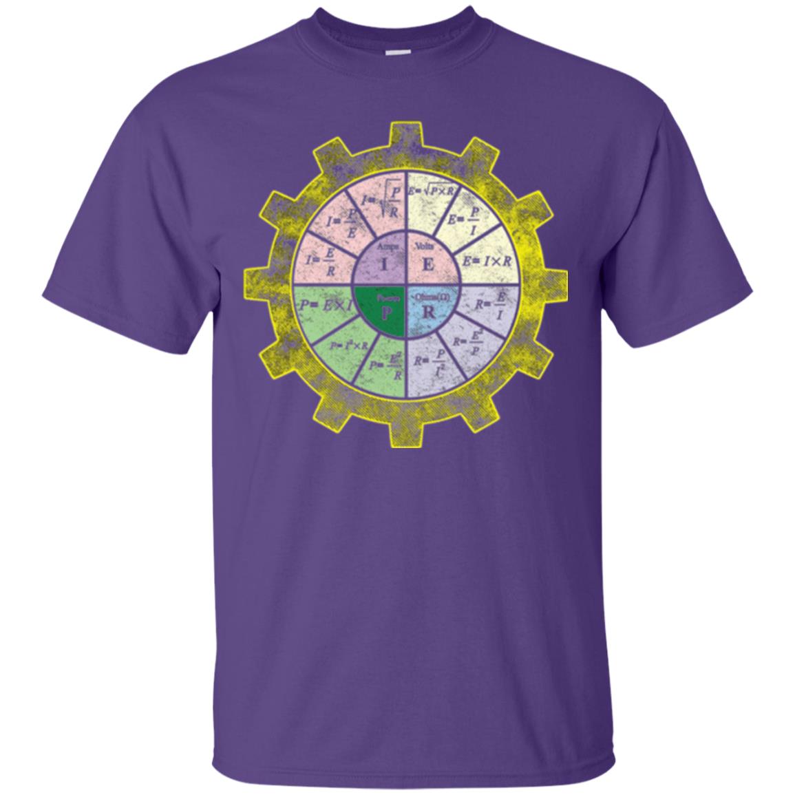 Ohms Law Shirt-ohms Law Diagram Electrical Engineer T-shirt Purple
