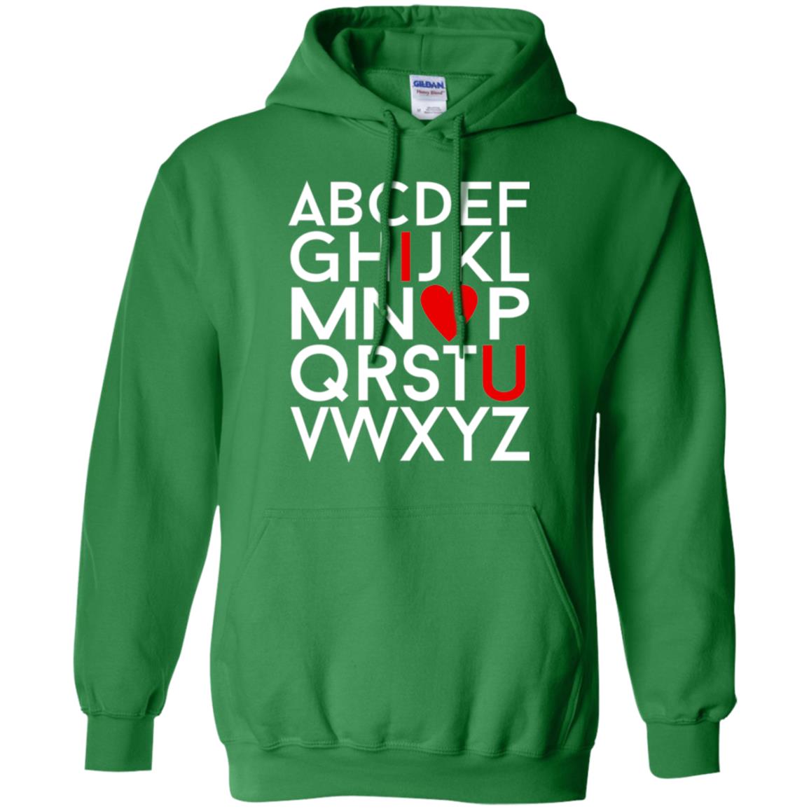 Happy Valentine_s Day Shirt, Alphabel I Love You Irish Green