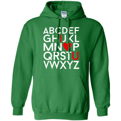Happy Valentine_s Day Shirt, Alphabel I Love You Irish Green
