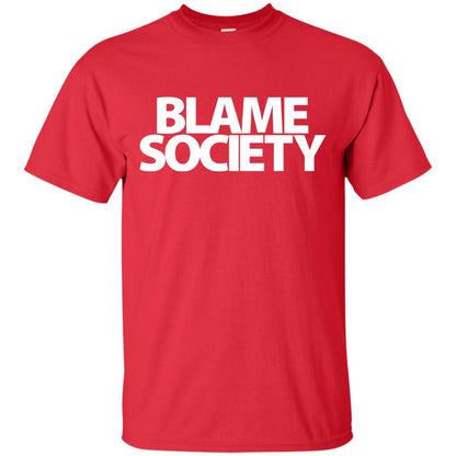 Mens Blame Society Urban Hip Hop T-shirt Red