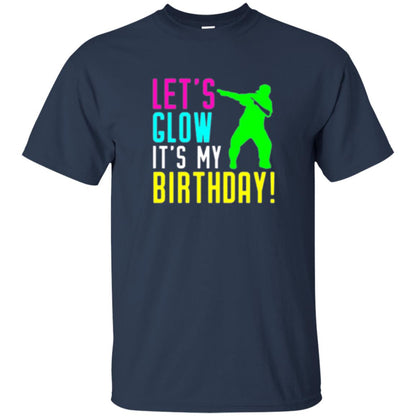 Let_s Glow Party It_s My Birthday T-shirt Navy