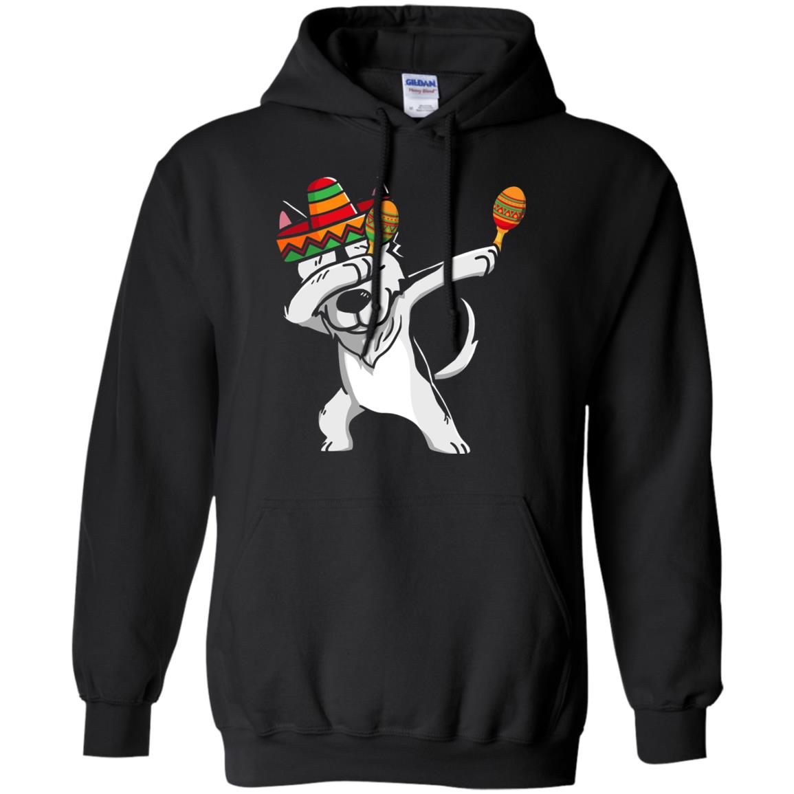 Dabbing Husky Funny Cinco De Mayo T-shirt Black