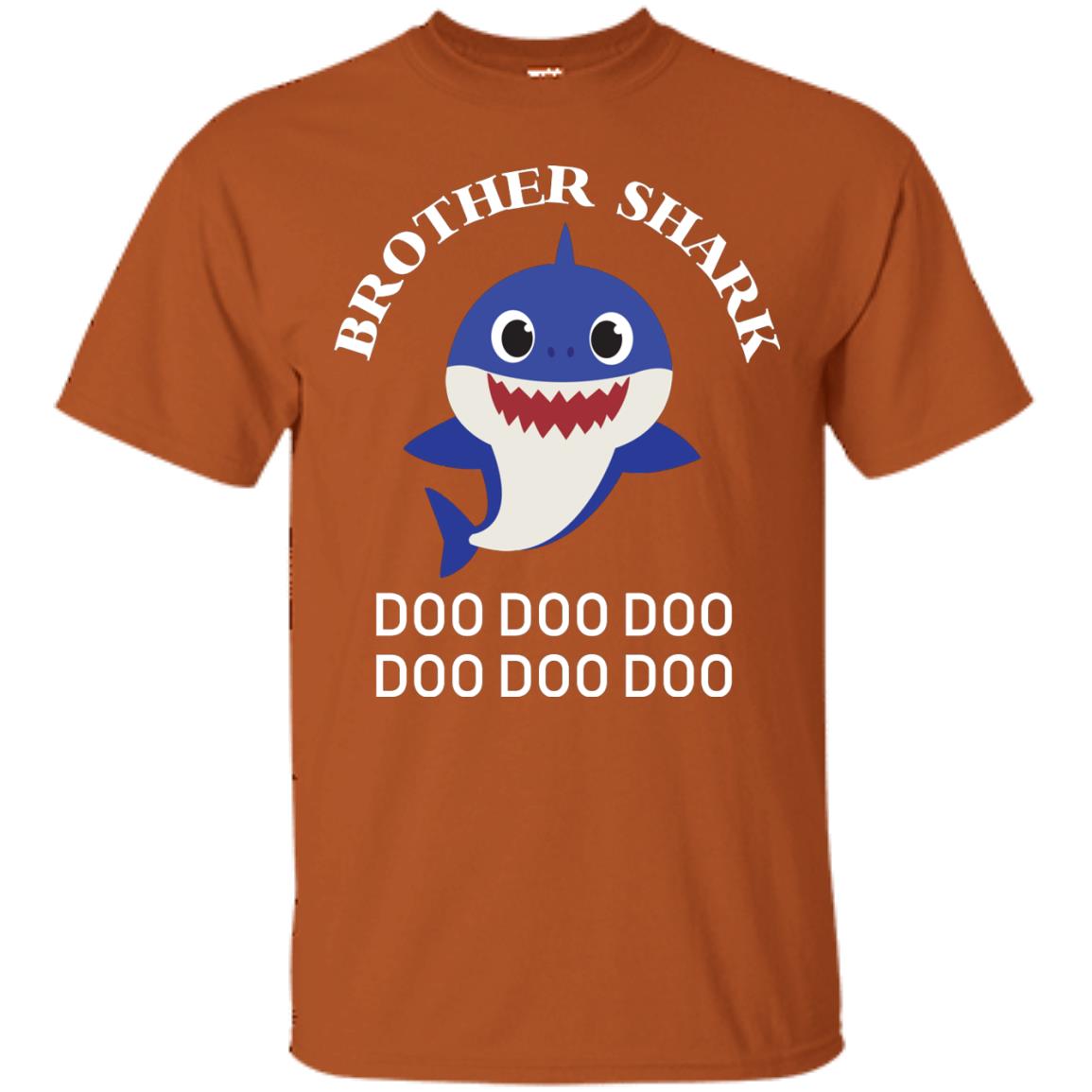 Brother Shark Family Shark Shirt Texas Orange