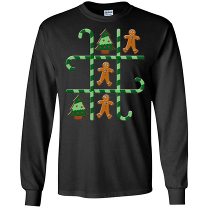 Christmas T-shirt Tic Tac Toe Board Game Black