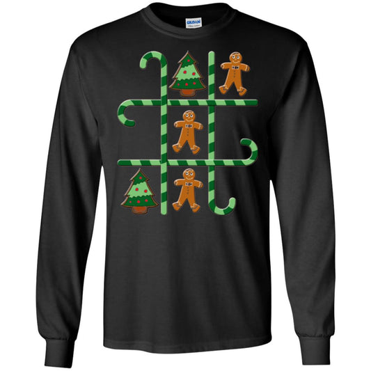 Christmas T-shirt Tic Tac Toe Board Game Black