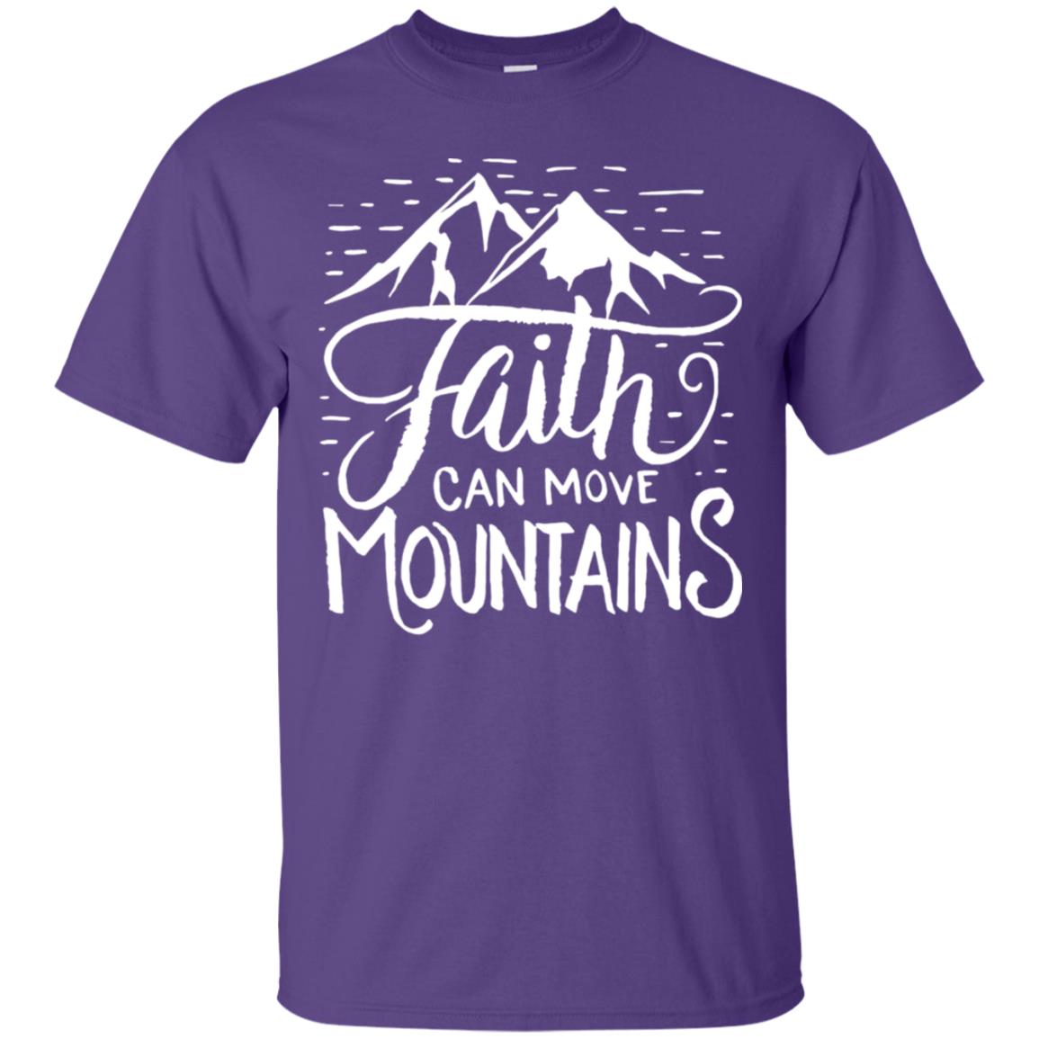 Faith Can Move Mountains Christian Gift Shirt Purple