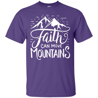Faith Can Move Mountains Christian Gift Shirt Purple