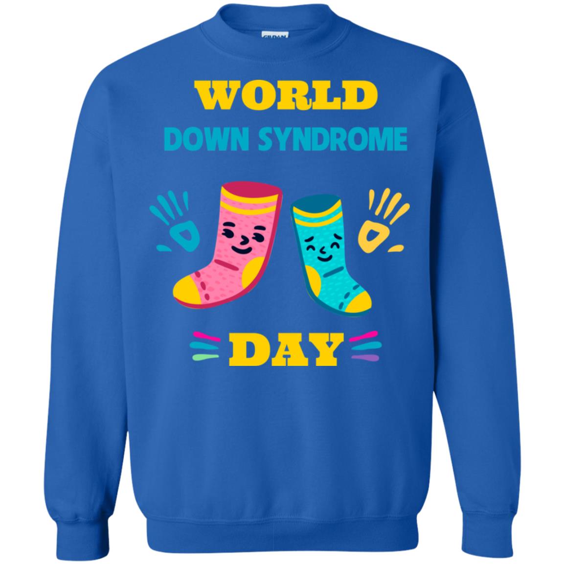 World Down Syndrome Day Hands And Stocks Shirt Royal