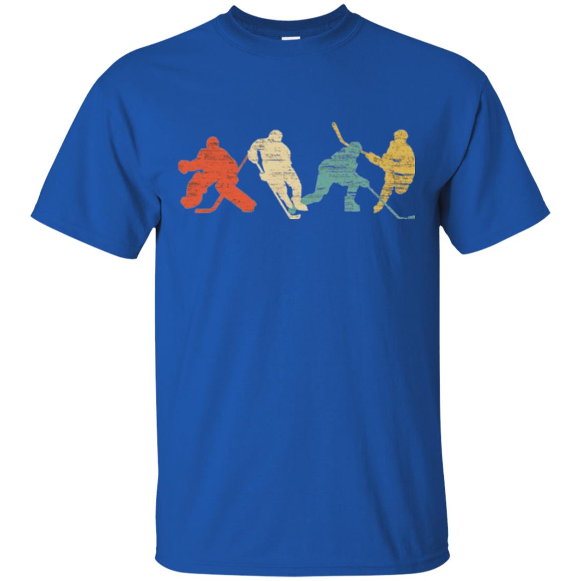 Classic Vintage Style Ice Hockey T-shirt Royal