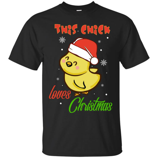 This Chicks Loves Christmas X-mas Gift Shirt Black