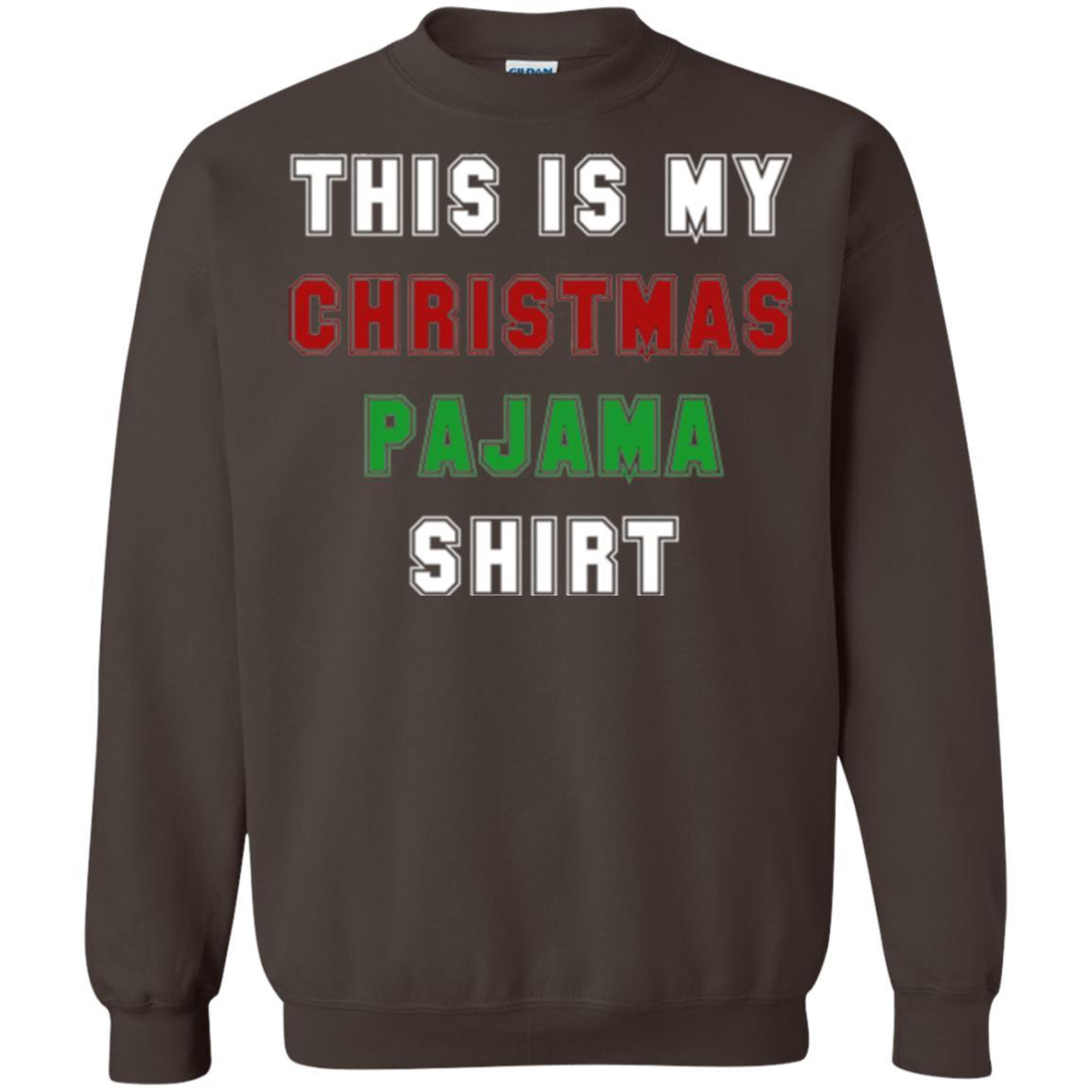 Christmas T-shirt This Is My Christmas Pajama Dark Chocolate
