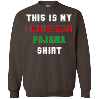 Christmas T-shirt This Is My Christmas Pajama Dark Chocolate