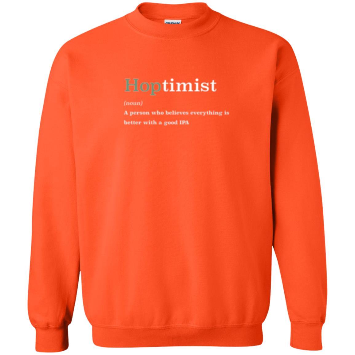 Beer Lover T-shirt Hoptimist Definition Orange