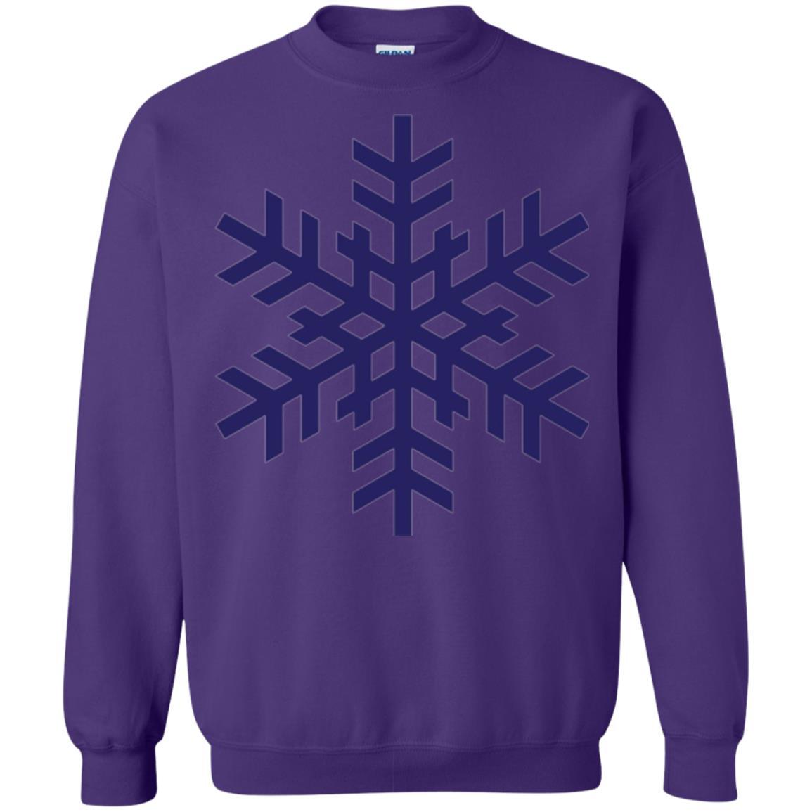 Christmas T-shirt Navy Blue Snowflake T-shirt Purple
