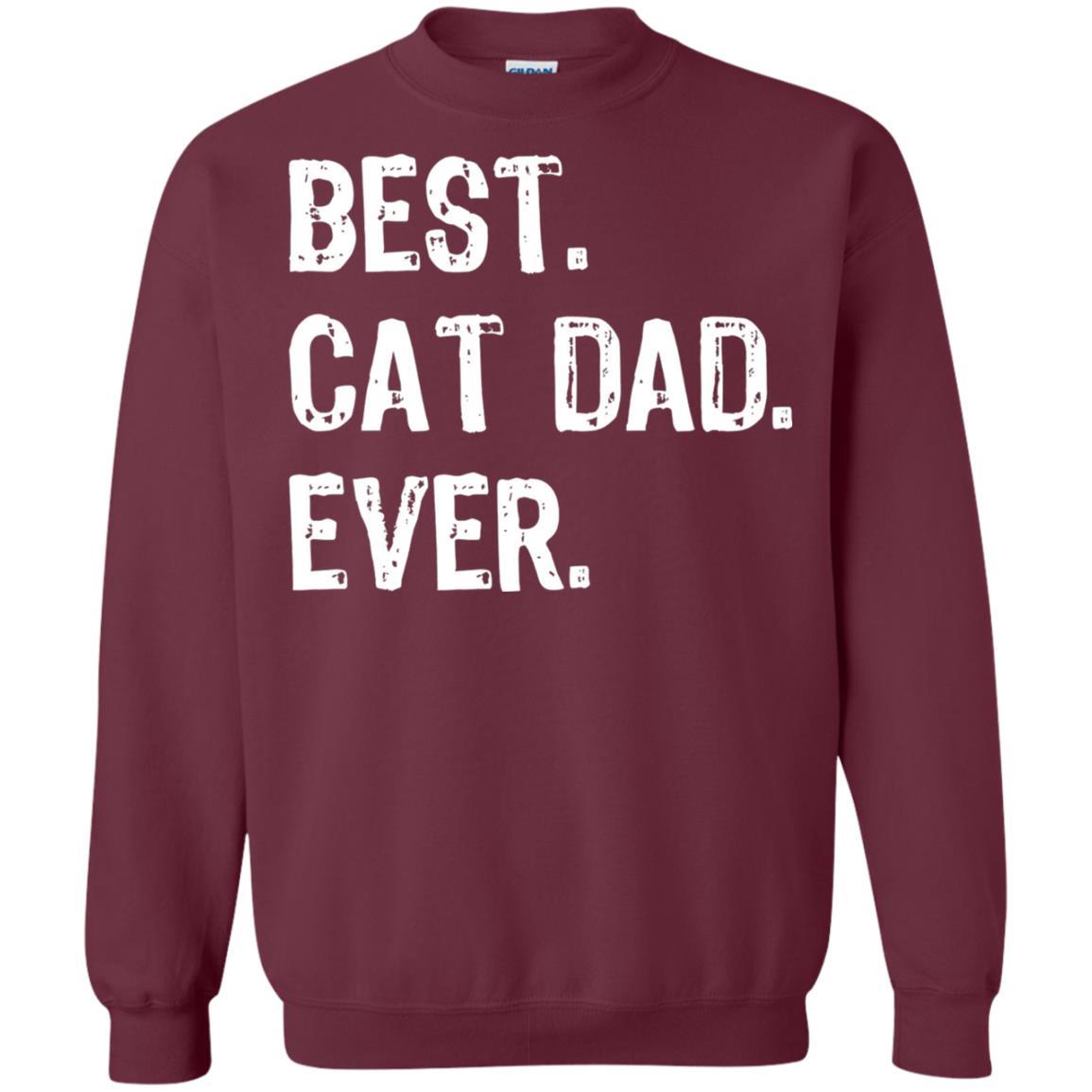 Cat Lover T-shirt Best Cat Dad Ever Maroon