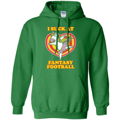 Funny Unicorn Loser T-shirt I Suck At Fantasy Football Irish Green