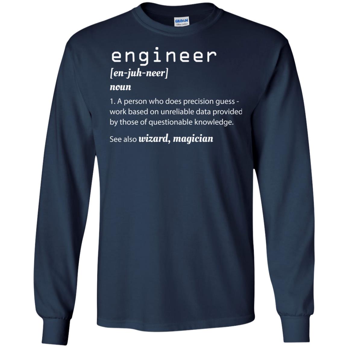 A Person Who Does Precision Guess Work Based On Engineer T-shirt Navy