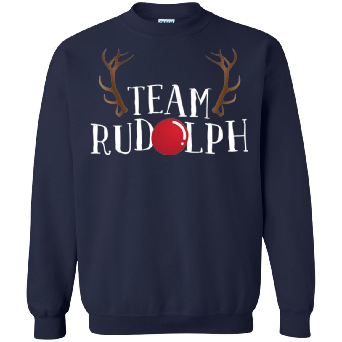 Christmas T-shirt Reindeer Team Rudolph Navy