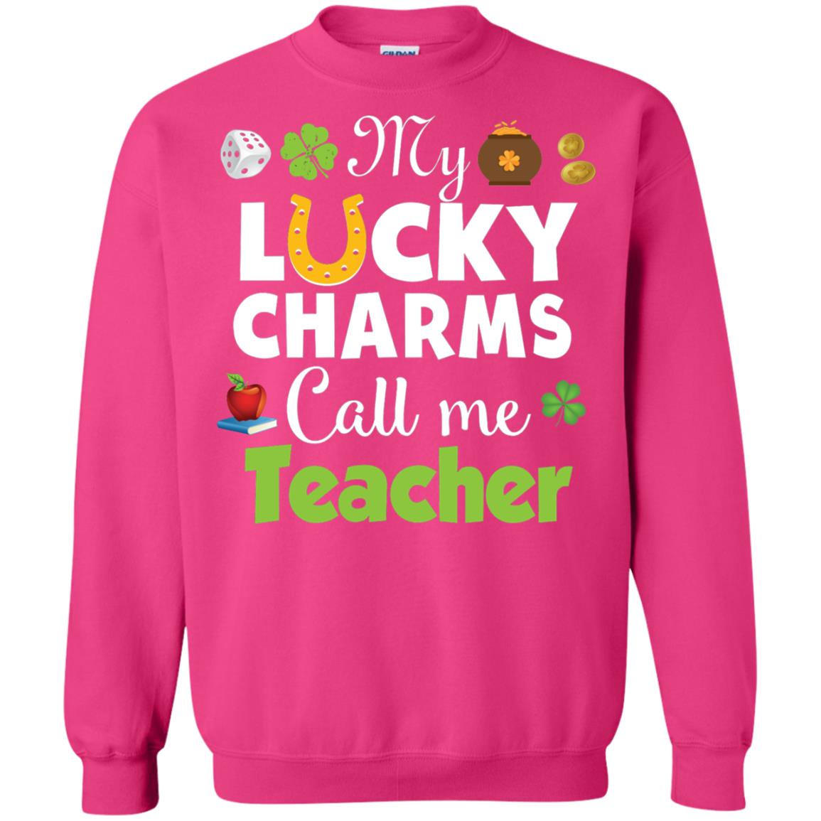 My Lucky Charms Call Me Teacher St Patricks Day T-shirt Heliconia