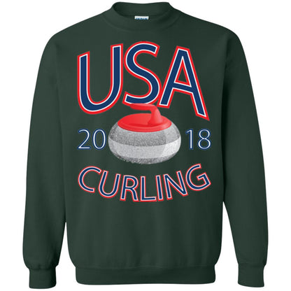 Usa 2018 Curling T-shirt Forest Green