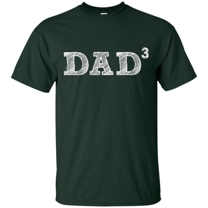 Men_s Dad3, Three Kids Father_s Day, Father Of Three T-shirt Forest Green
