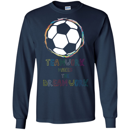 Soccer T-shirt Teamwork Makes The Dreamwork Navy