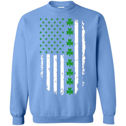 St. Patrick's Day T-shirt Irish American Flag T-shirt Carolina Blue