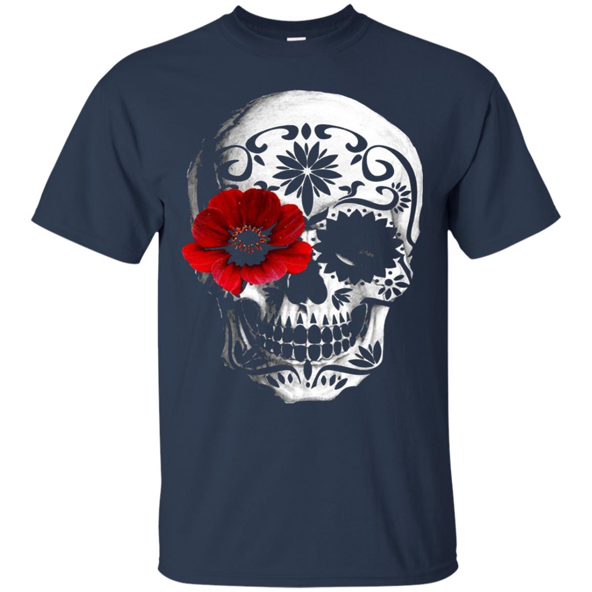 Day Of The Dead Sugar Skull Cinco De Mayo Shirt Navy