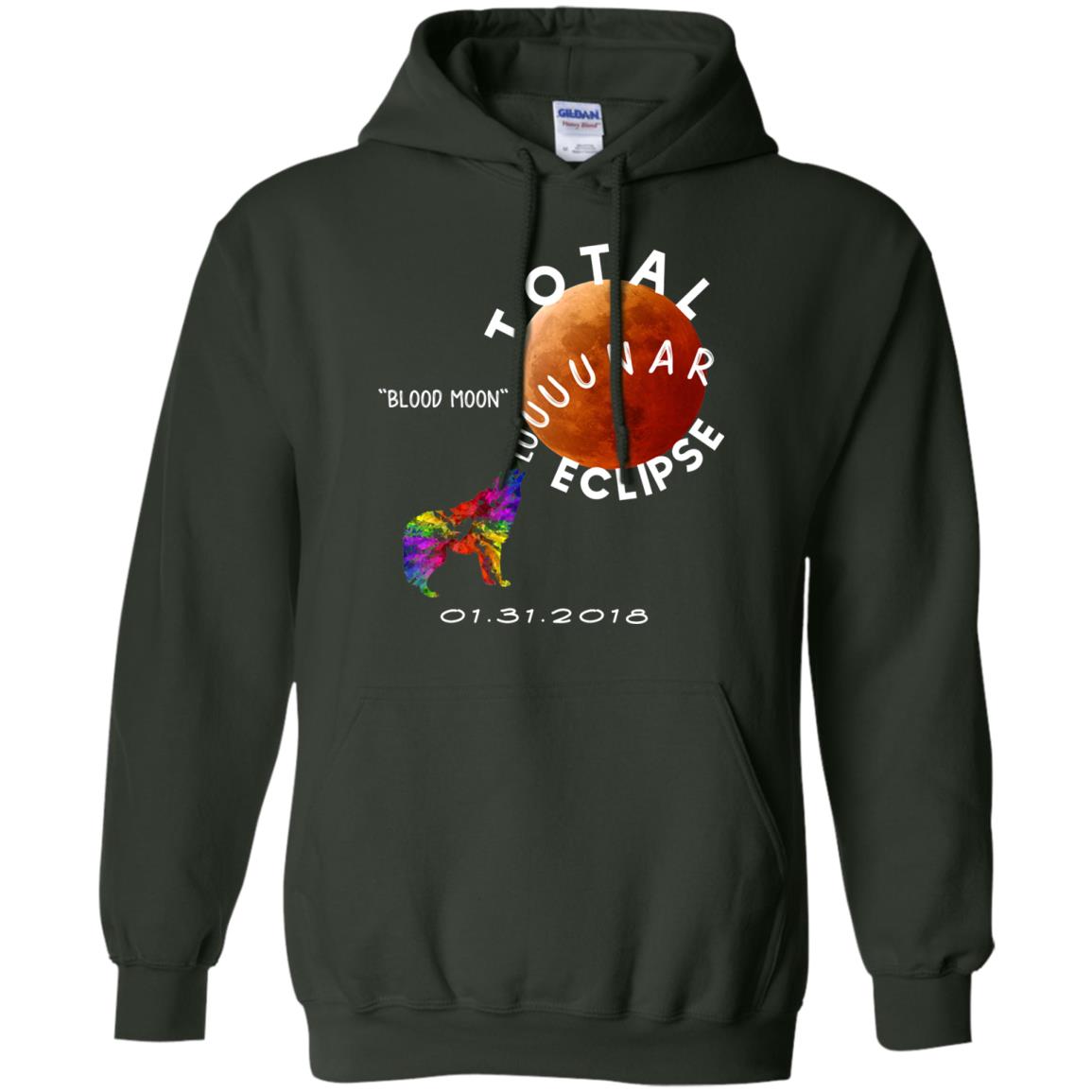 Best Total Lunar Eclipse Shirt 2018 Blood Moon T-shirt Forest Green