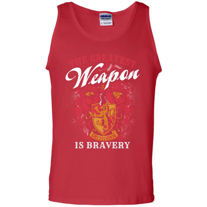 The Greatest Weapon Is Bravery Harry Potter Fan T-shirtG220 Gildan 100% Cotton Tank Top