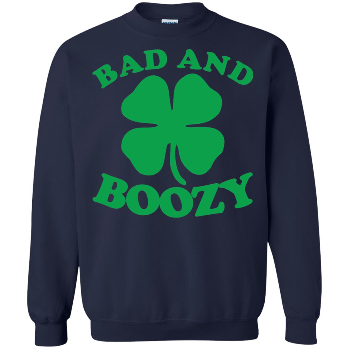 Bad And Boozy Saint Patricks Day T-shirt Navy
