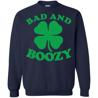 Bad And Boozy Saint Patricks Day T-shirt Navy