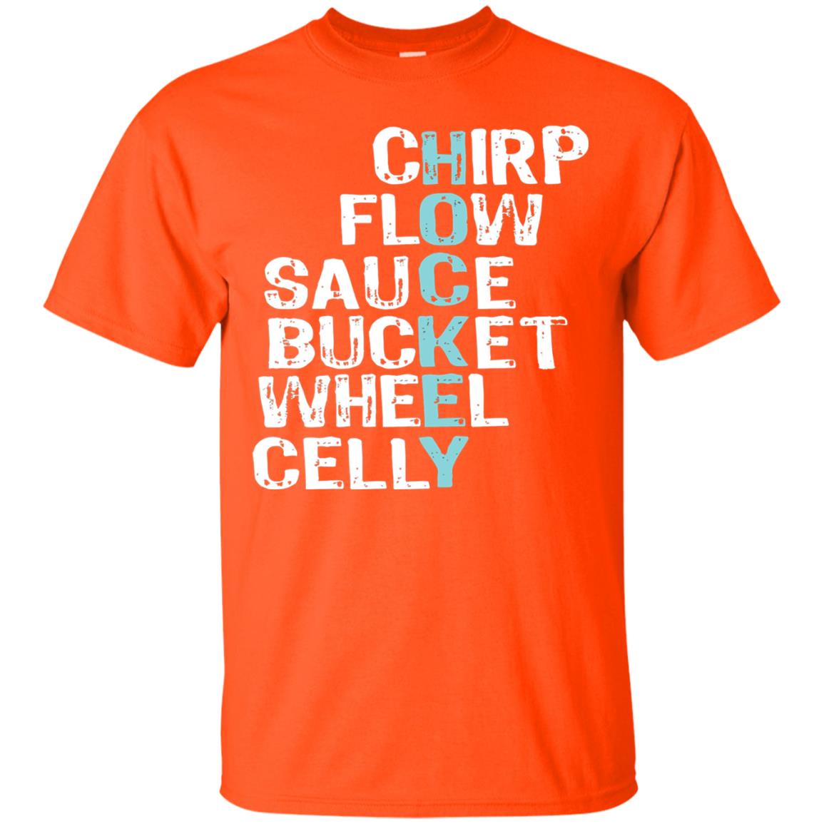 Eat Sleep Hockey Flow Celly Sauce Bucket Flow Wheel Shirt Orange