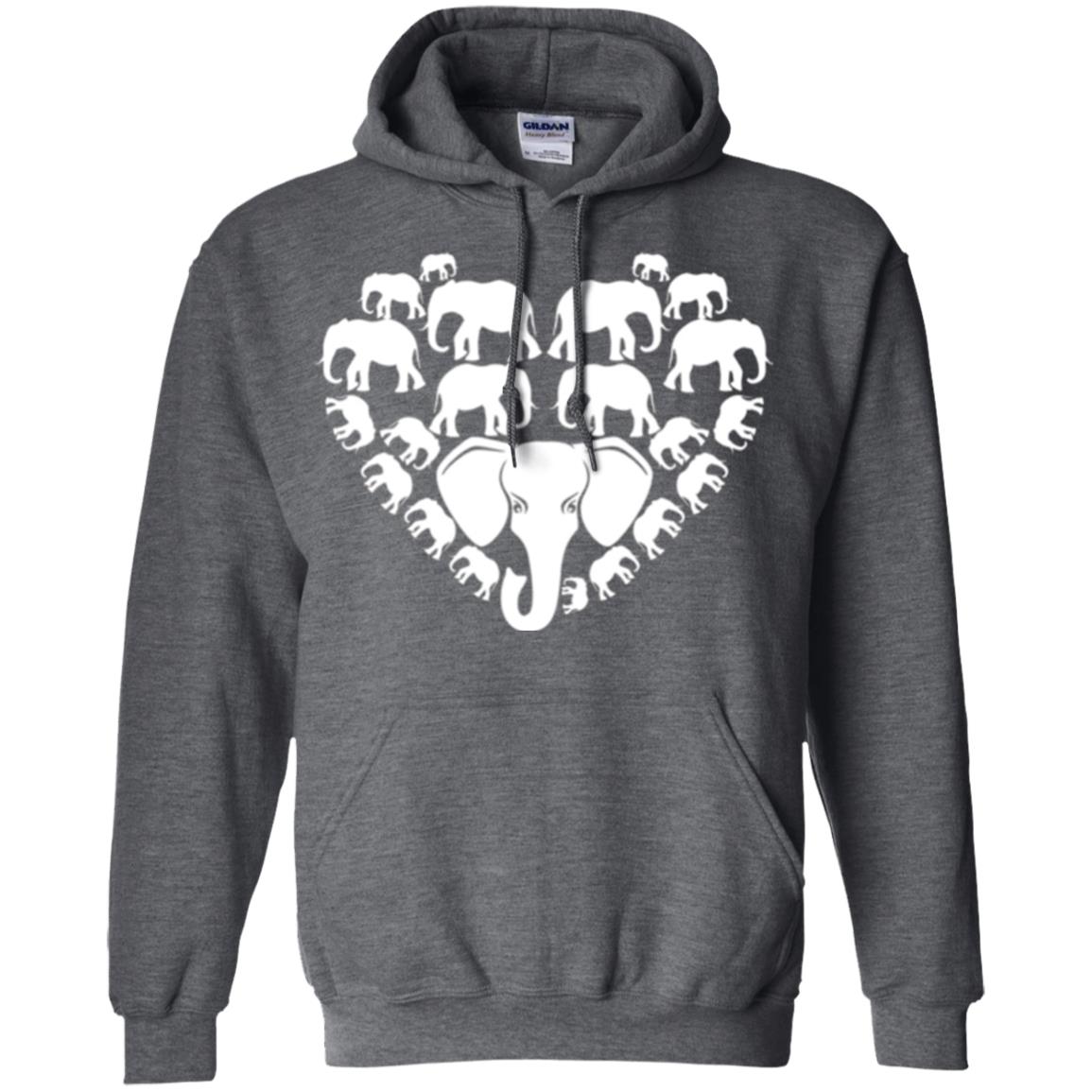 Elephant Lovers T-shirt Special Elephant Heart Dark Heather