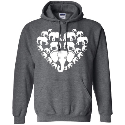 Elephant Lovers T-shirt Special Elephant Heart Dark Heather