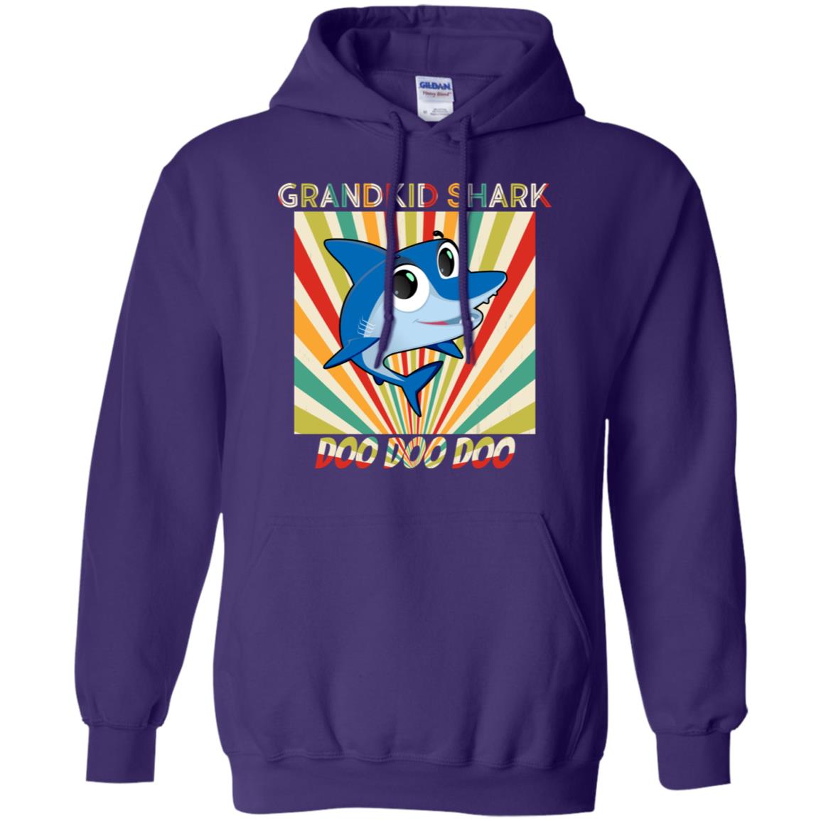 Grandkids Shark Doo Doo Doo Family Shark Gift Shirt Purple