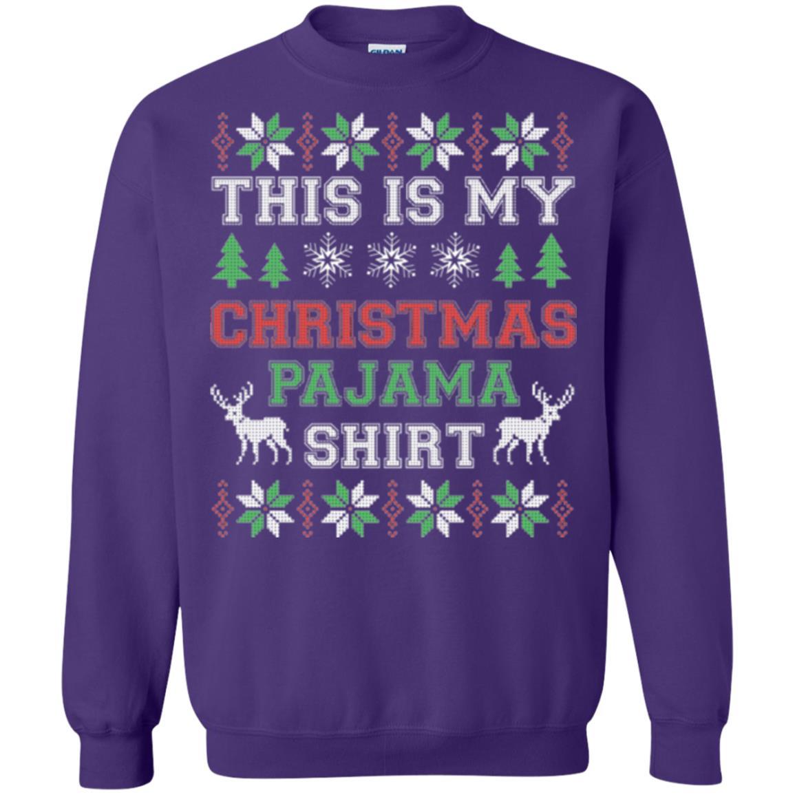 Christmas T-shirt This Is My Christmas Pajama Purple