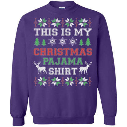 Christmas T-shirt This Is My Christmas Pajama Purple