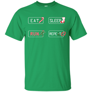 Christmas T-Shirt Eat Sleep Run Repeat