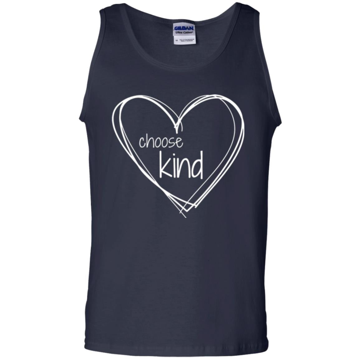 Anti-bullying T-shirt Choose Kind In White Heart Navy