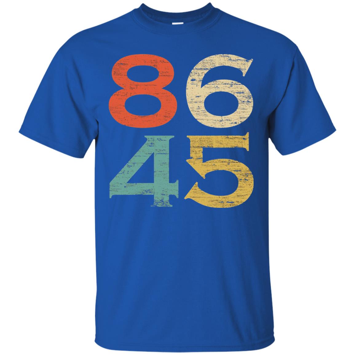 Classic Vintage Style 86 45 Anti Trump T-shirt Royal