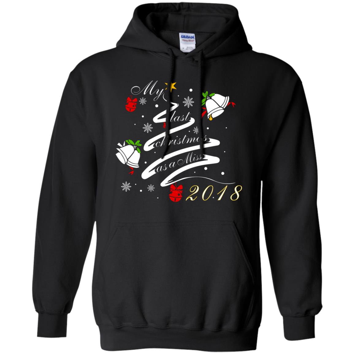 My Last Christmas As A Miss 2018 X-mas Shirt For Married Womens Black