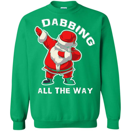 Chirstmas T-shirt Dabbing All The Way Irish Green