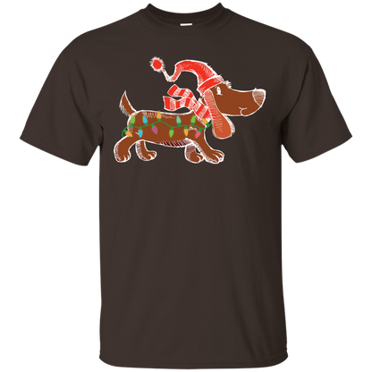 Dog Lover T-Shirt Christmas Lights Labrador Retriever Dog Lover Dark Chocolate
