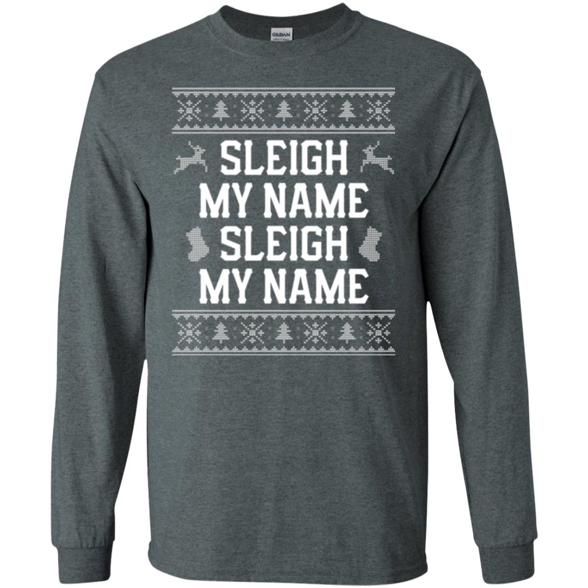 Christmas T-shirt Sleigh My Name Dark Heather