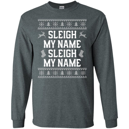 Christmas T-shirt Sleigh My Name Dark Heather
