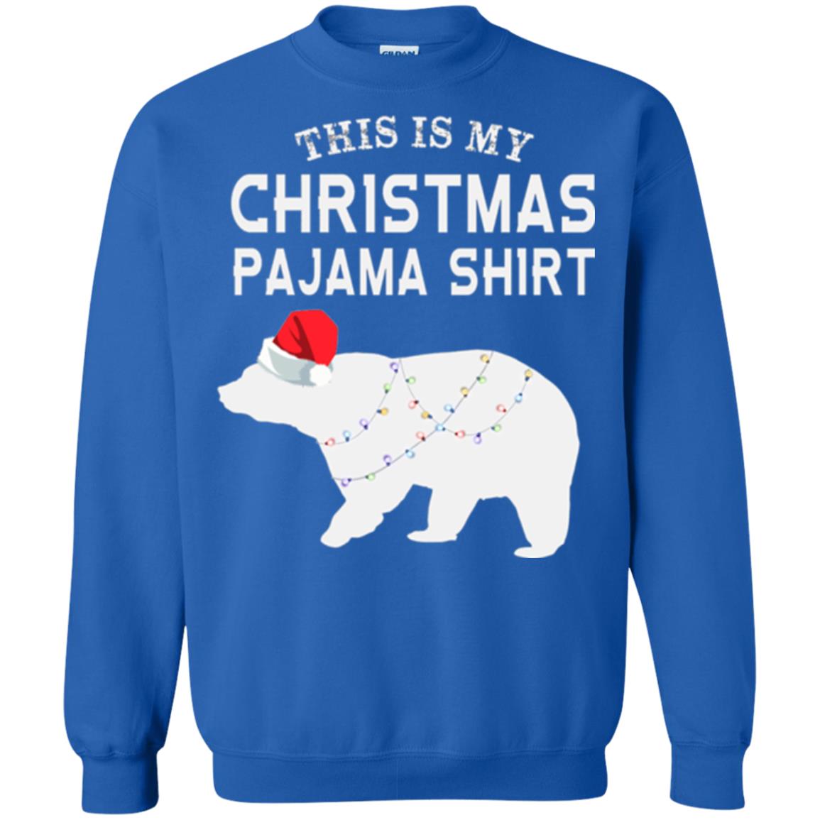 Polar Bear T-shirt This Is My Christmas Pajama Royal