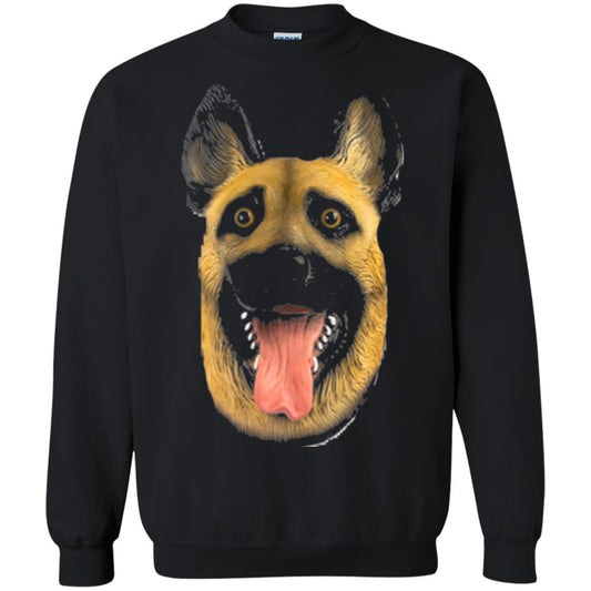 Dog Lover T-shirt Creepy Dog Head T-shirt Black