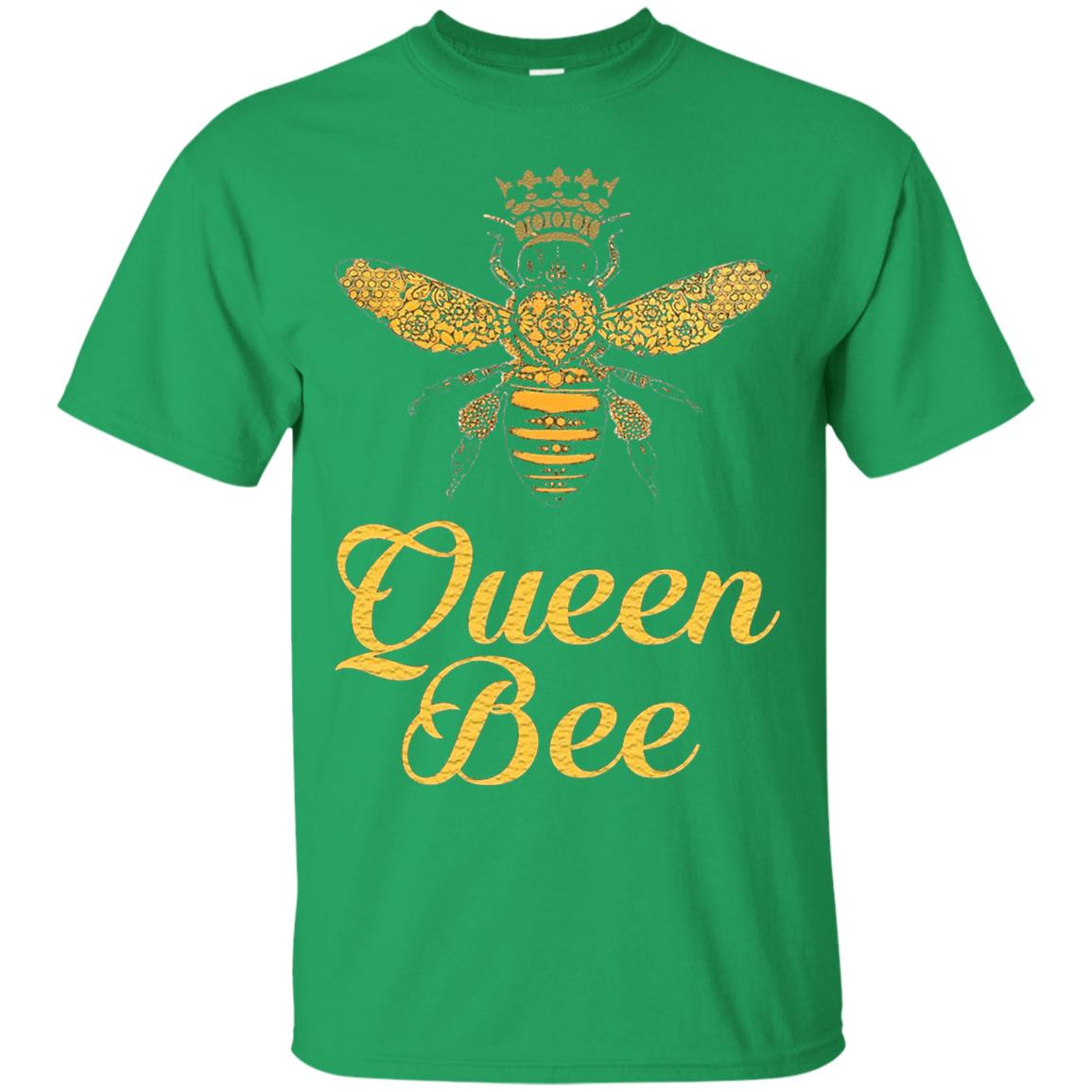 Bee Lover T-shirt Queen Bee Crown T-shirt Irish Green