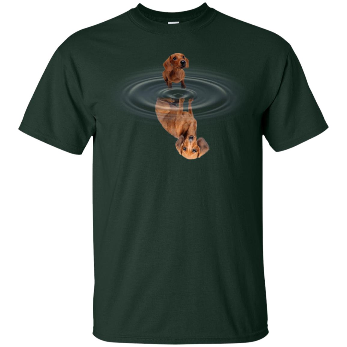 Little Dachshund And Big Shadow Shirt Forest